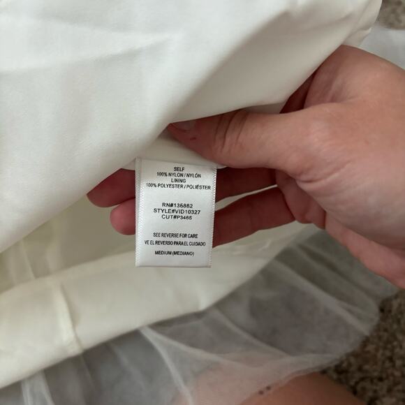 Indie Collection Born To Party Tiered Tulle Mini Dress Sz S/M White Bridal Fun - Picture 8 of 11